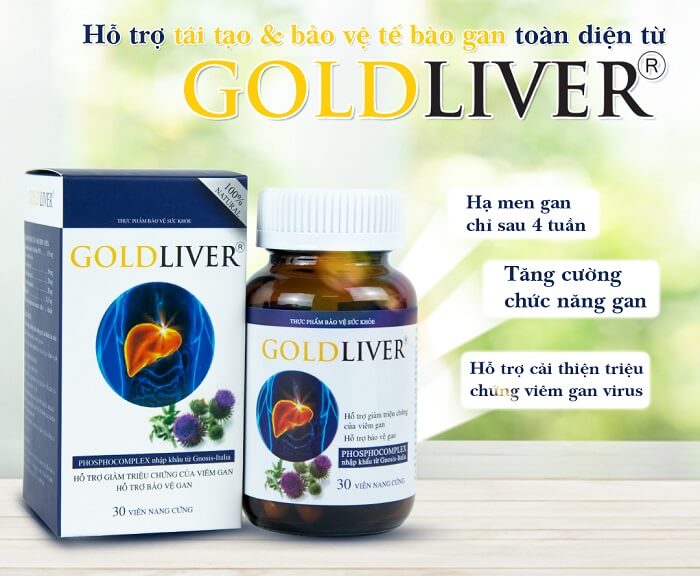 Sản phẩm GoldLiver giúp hạ men gan làm giảm các triệu chứng của viêm gan virus